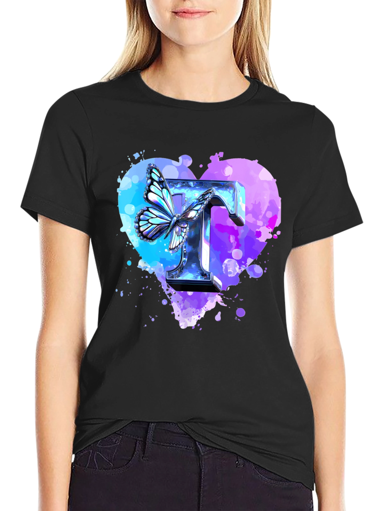 Butterfly T Heart Graphic Tee