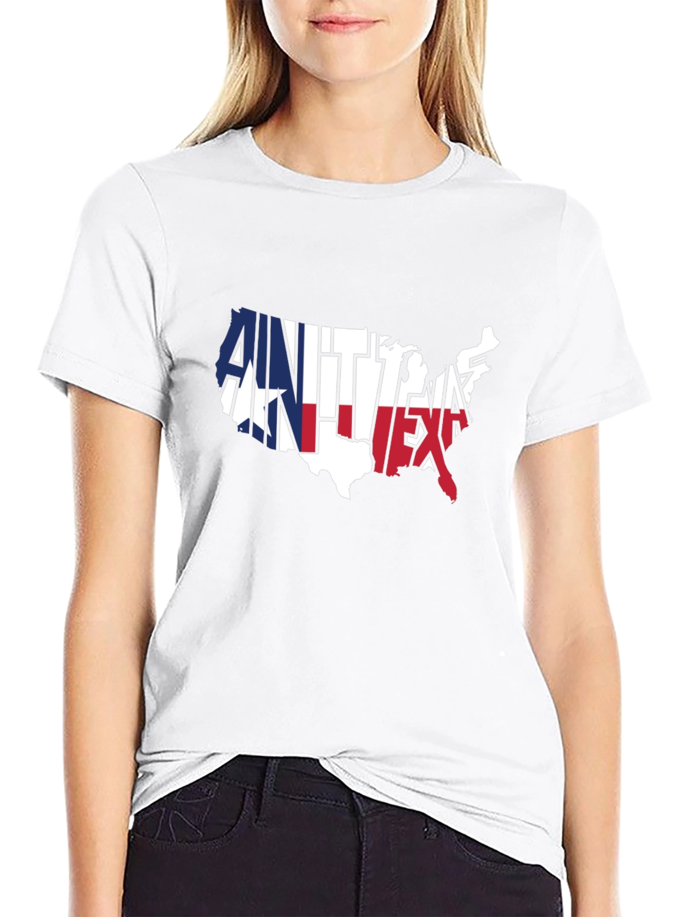 USA Map Texas Pride Graphic T-Shirt