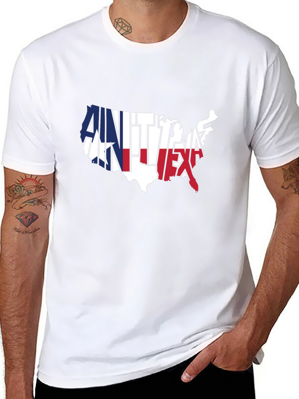 USA Map Texas Pride Graphic T-Shirt