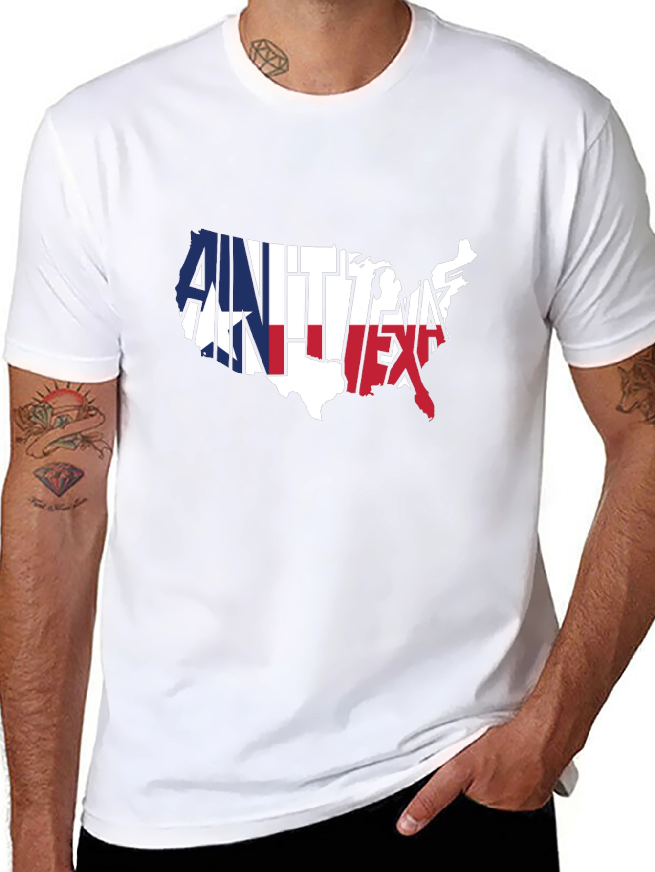USA Map Texas Pride Graphic T-Shirt