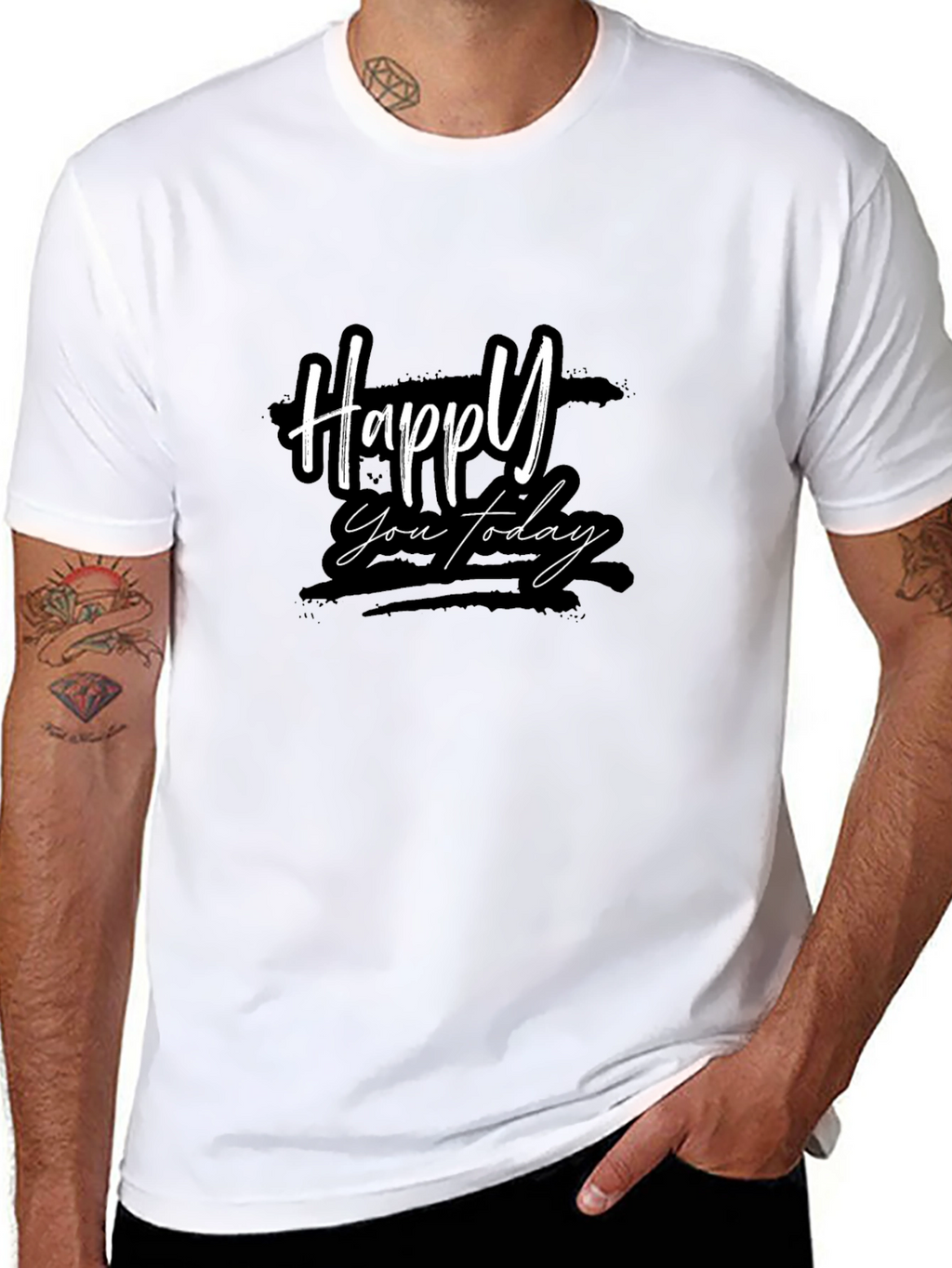 Happy You Today Black Graphic Tee