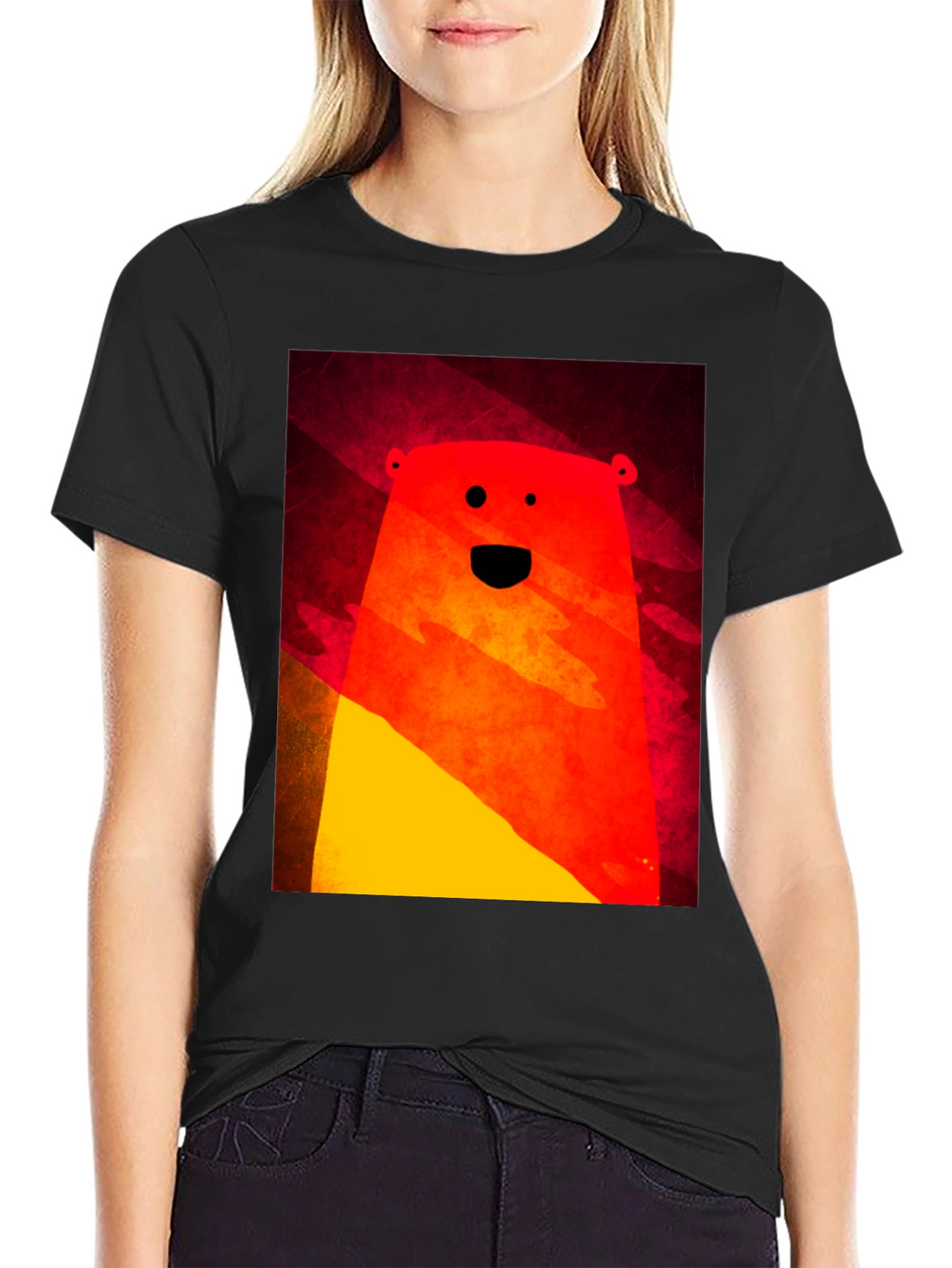 Funky Bear Graphic Tee - Modern Abstract Style