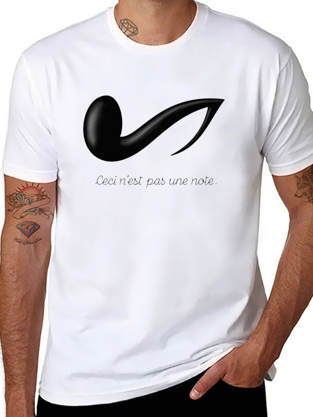 Ceci nest pas une note Black Graphic Tee