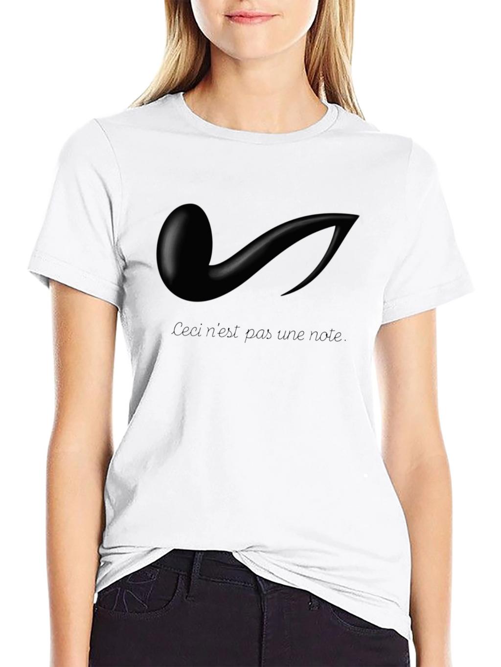 Ceci nest pas une note Black Graphic Tee