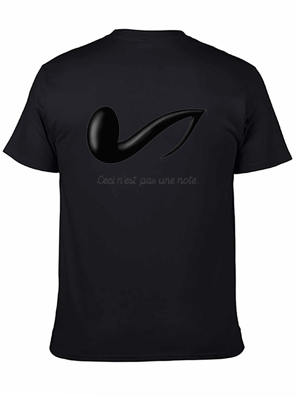 Ceci nest pas une note Black Graphic Tee