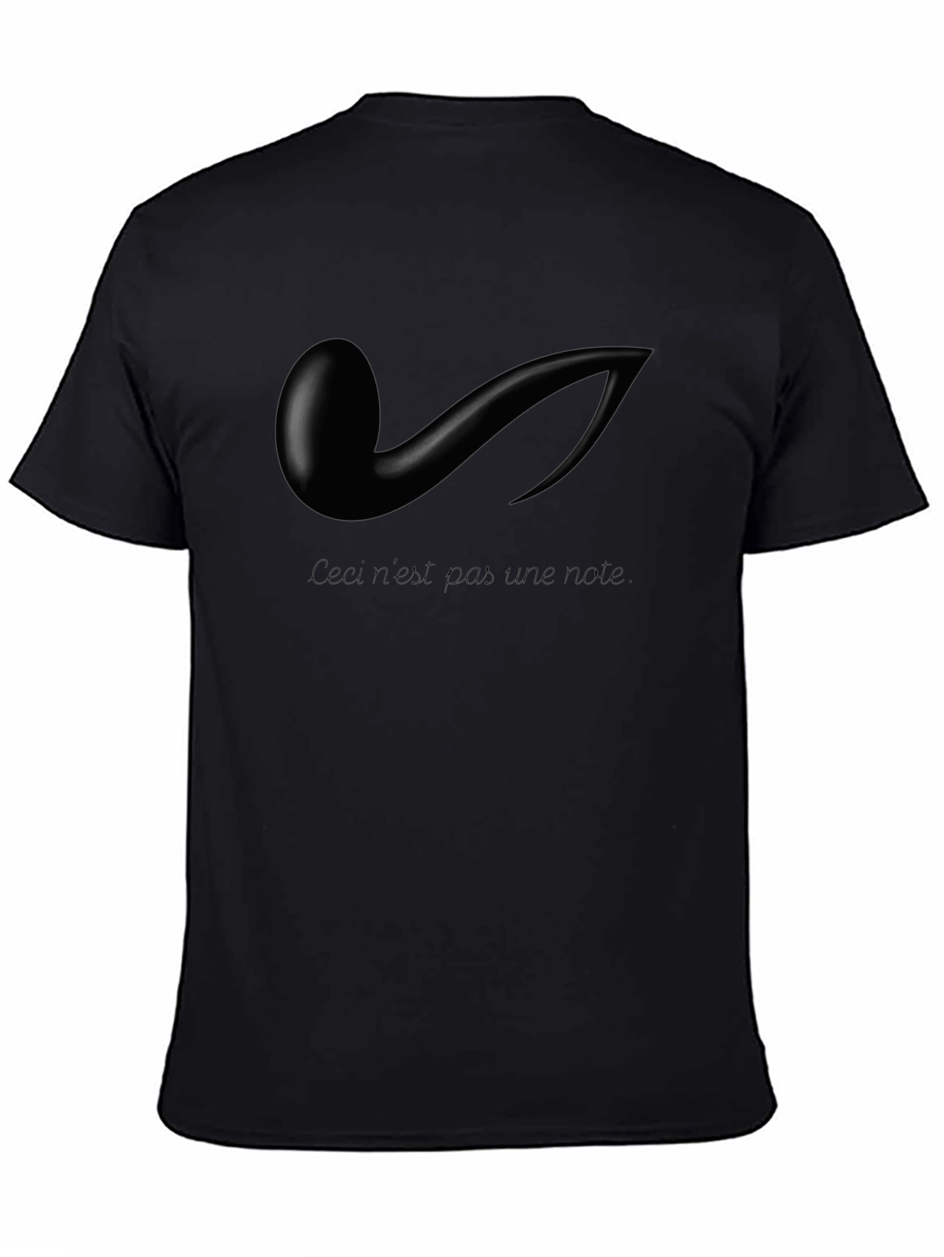 Ceci nest pas une note Black Graphic Tee