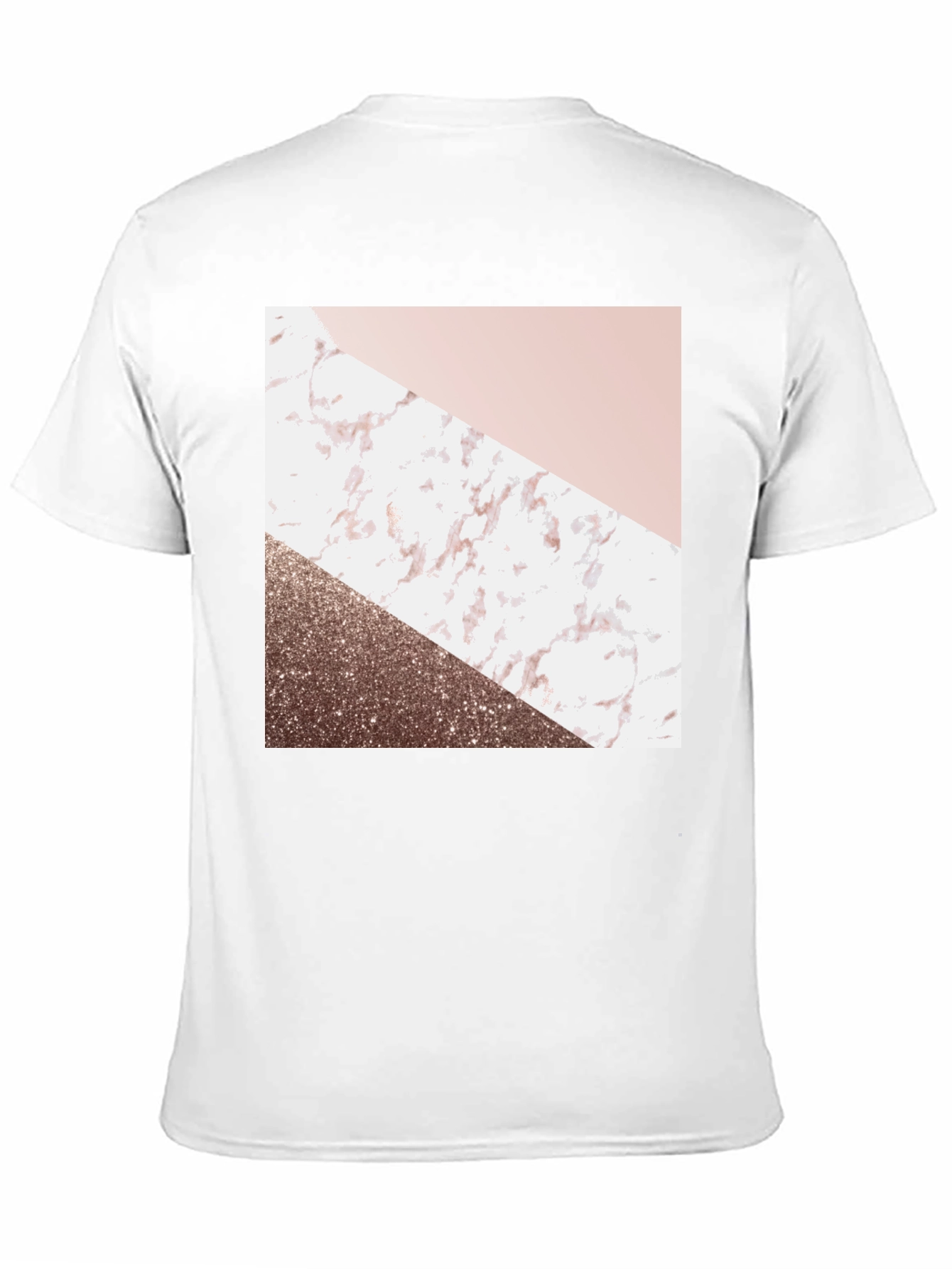 Geometric Marble Design Black T-Shirt