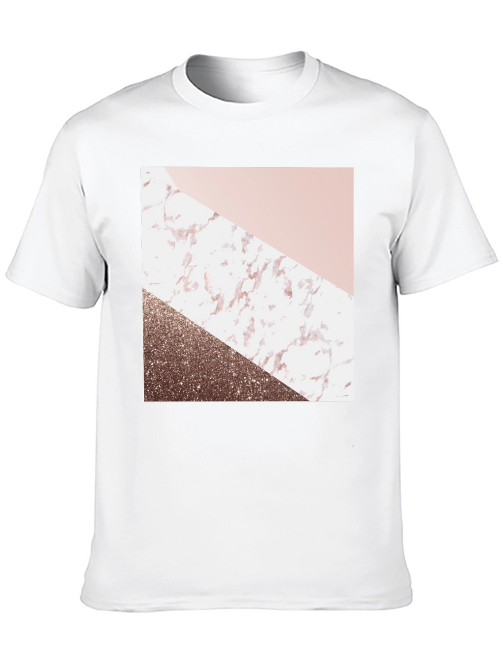 Geometric Marble Design Black T-Shirt