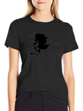 Mens Black Tee with Abstract Graphic Design