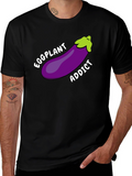 Eggplant Addict T-Shirt Funny Humor Graphic Tee