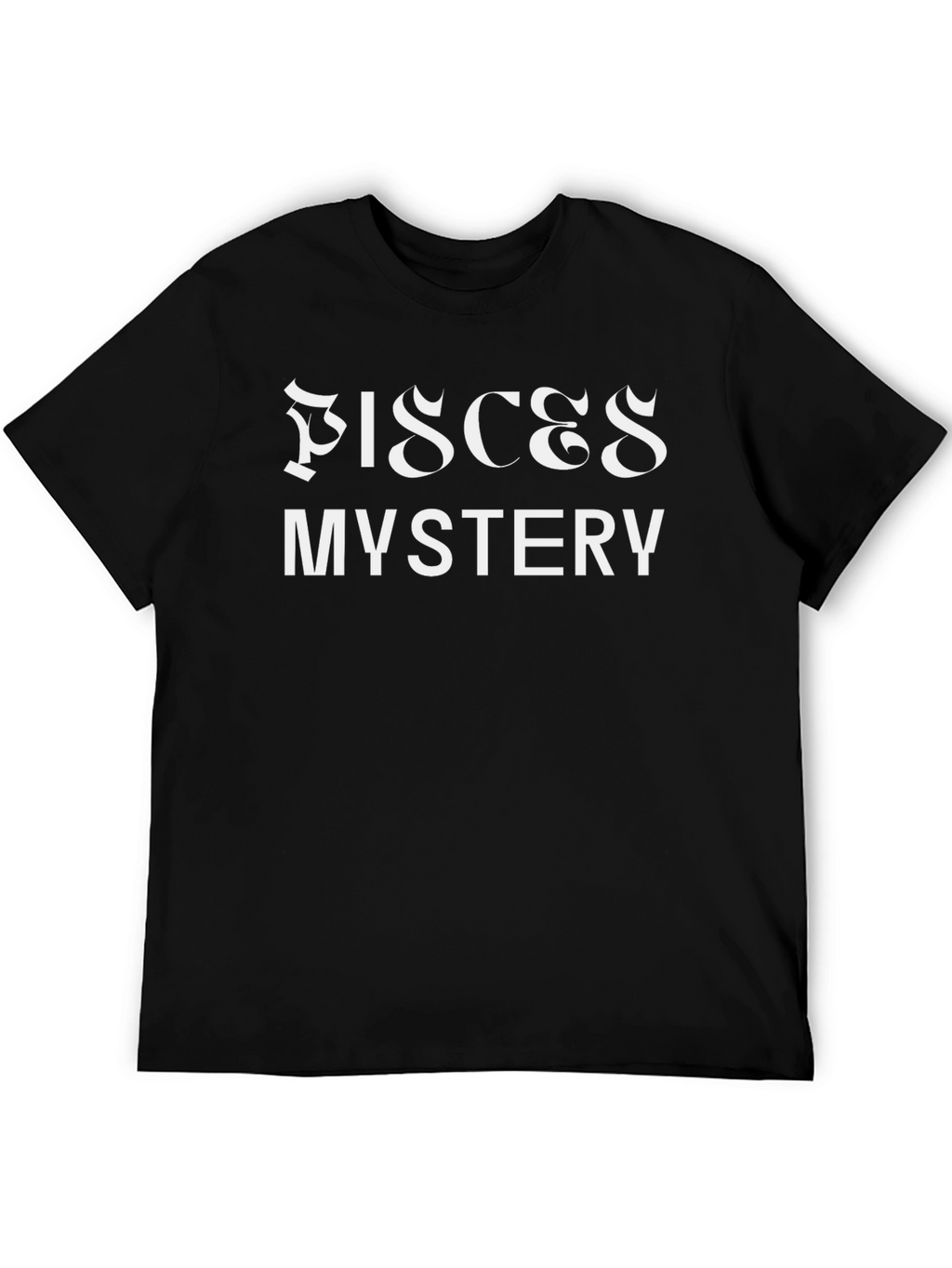 Pisces Mystery Black Graphic T-Shirt