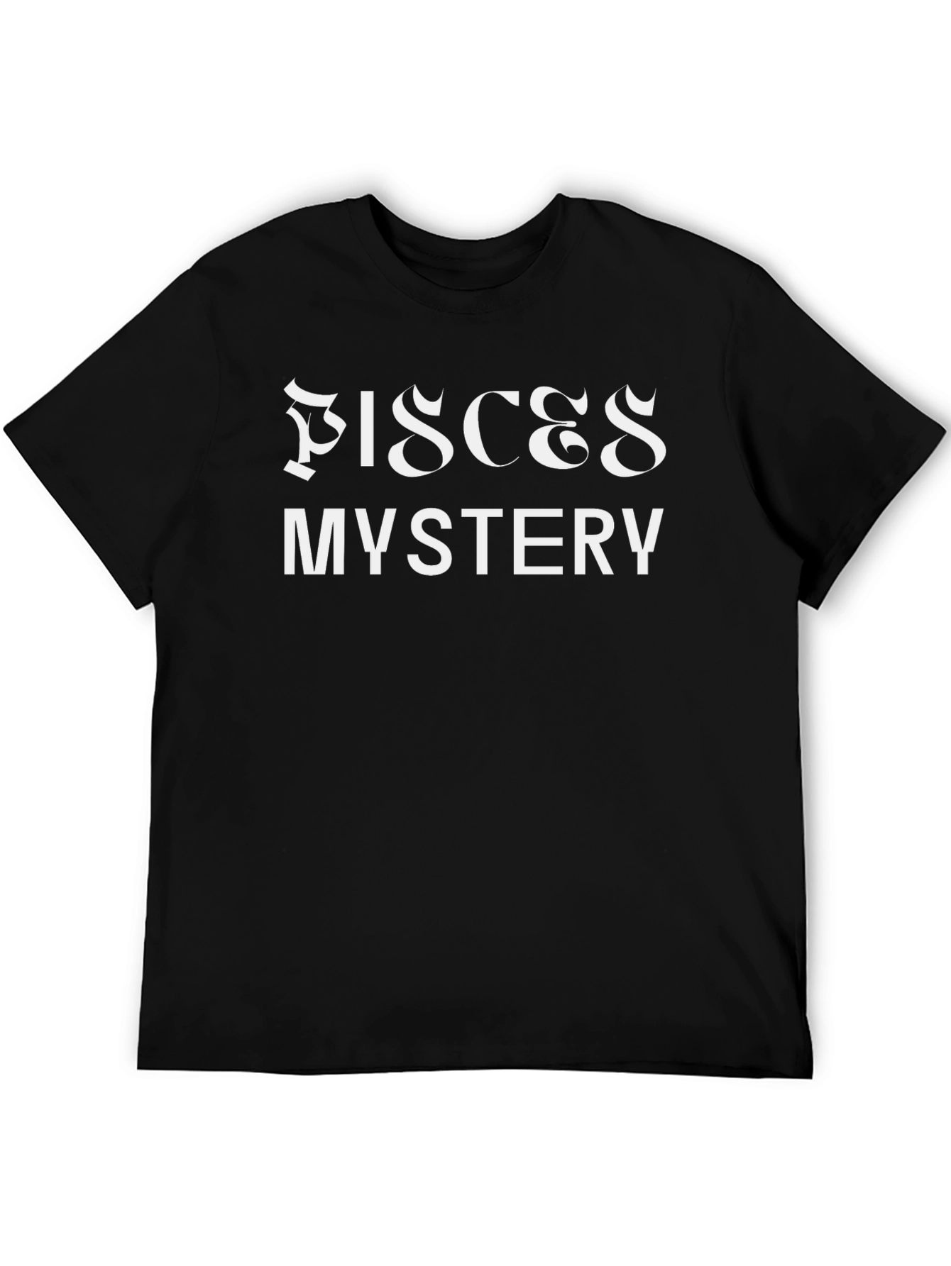 Pisces Mystery Black Graphic T-Shirt