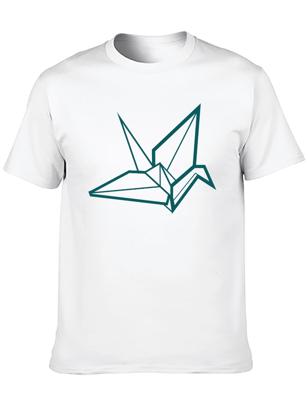 Origami Crane Graphic Tee - Modern Black T-Shirt