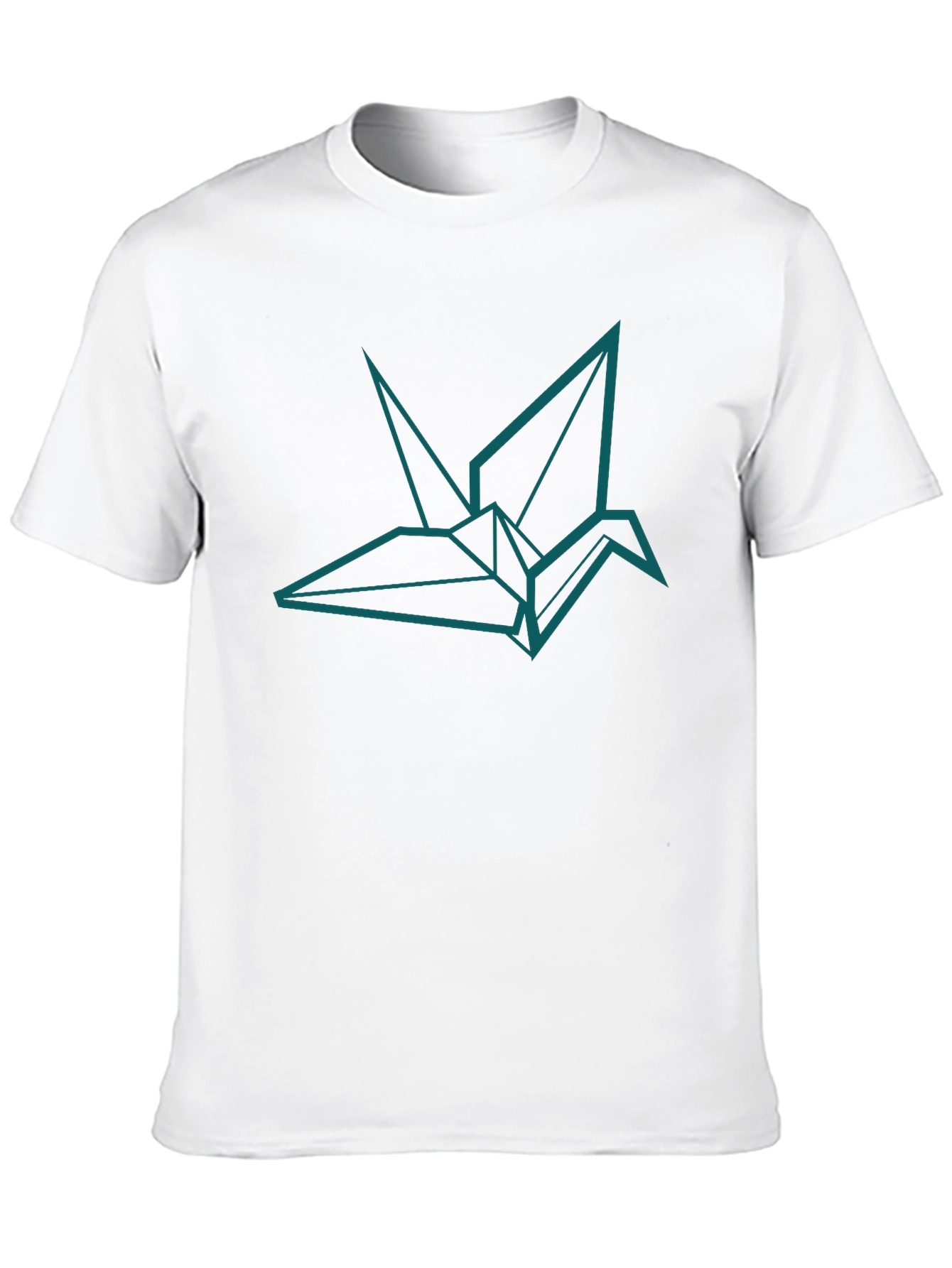 Origami Crane Graphic Tee - Modern Black T-Shirt