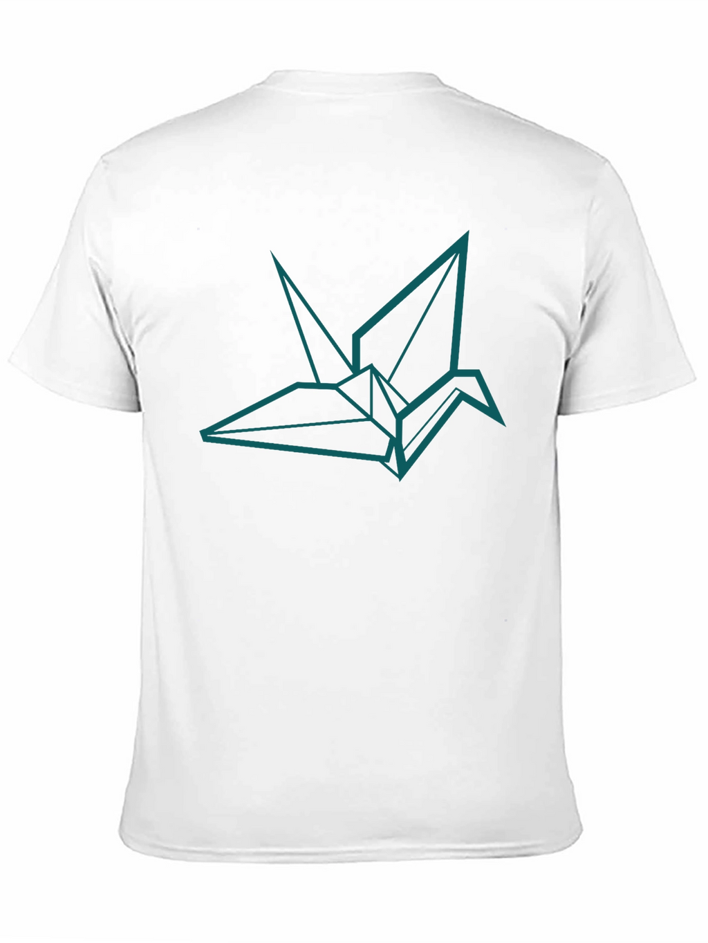 Origami Crane Graphic Tee - Modern Black T-Shirt