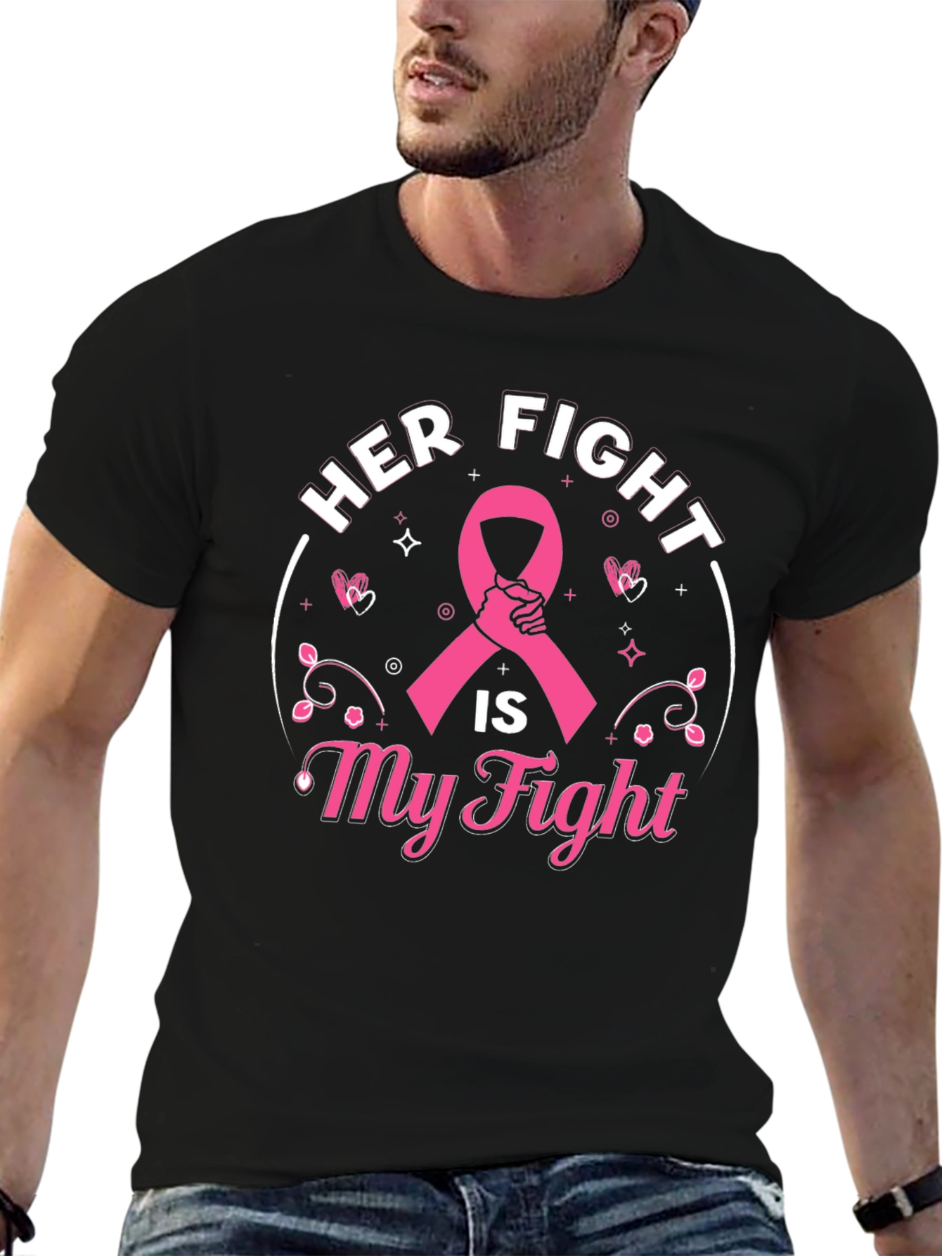 Her Fight is My Fight Breast Cancer Awareness T-Shirt