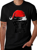 Guitar Santa Hat Graphic Tee
