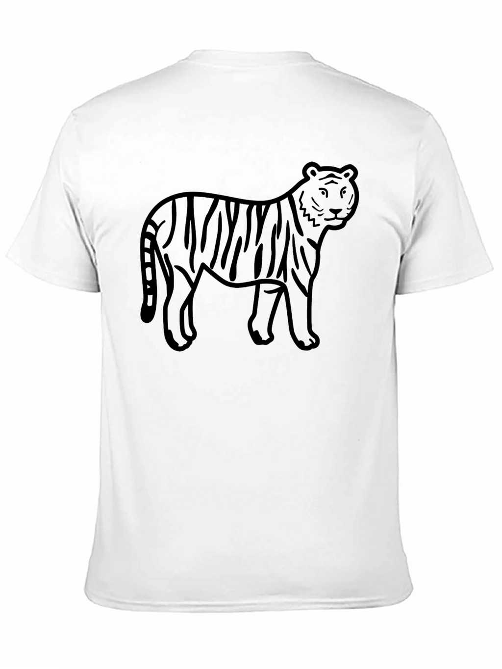 Black Tiger Graphic Tee - Mens Casual T-Shirt