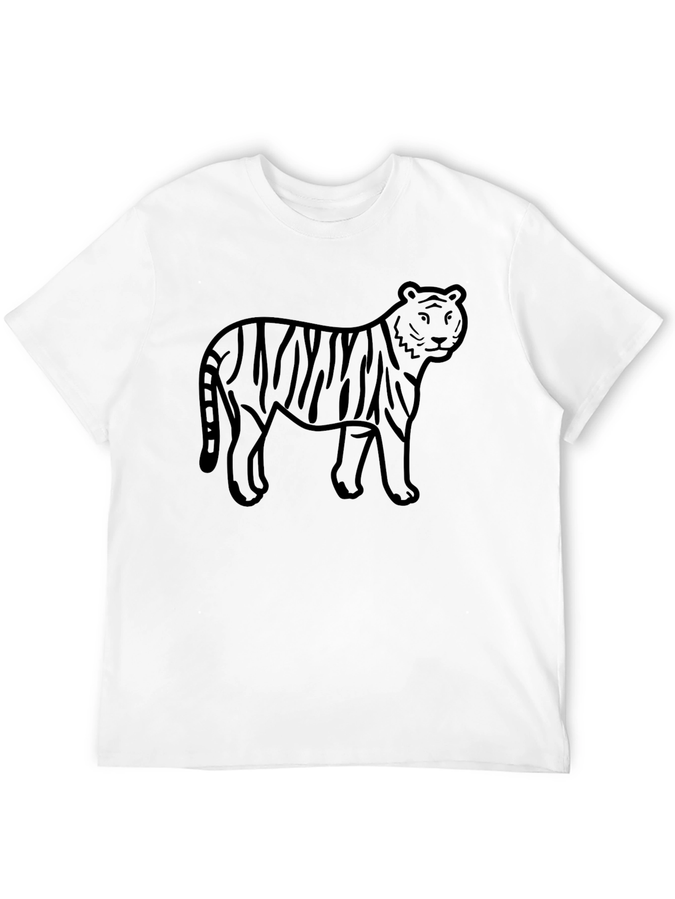 Black Tiger Graphic Tee - Mens Casual T-Shirt
