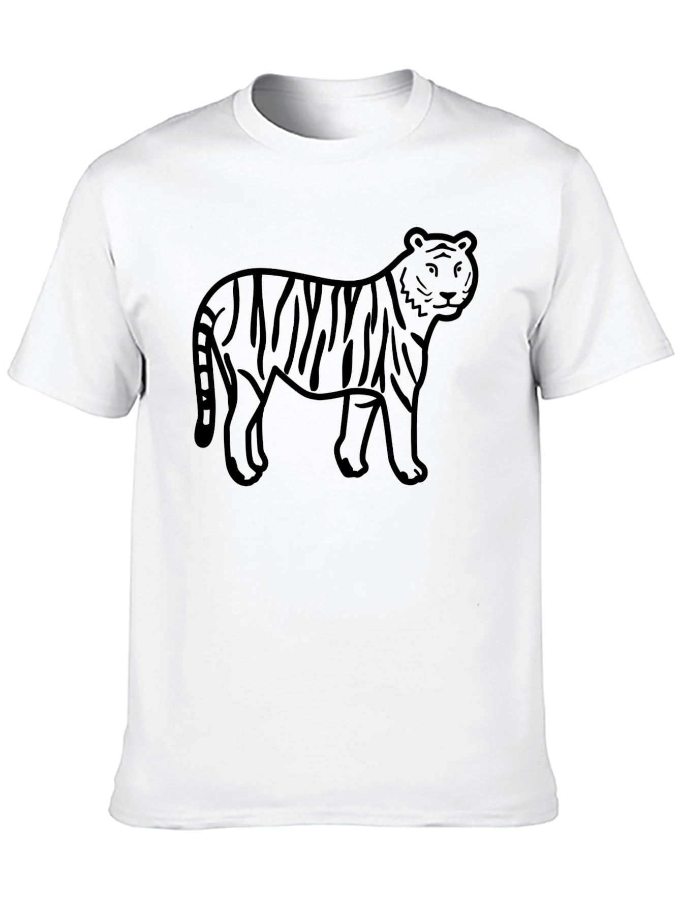 Black Tiger Graphic Tee - Mens Casual T-Shirt