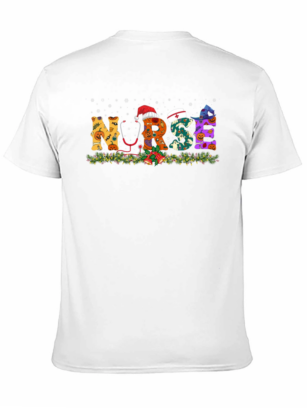 Nurse Halloween Christmas Graphic T-Shirt