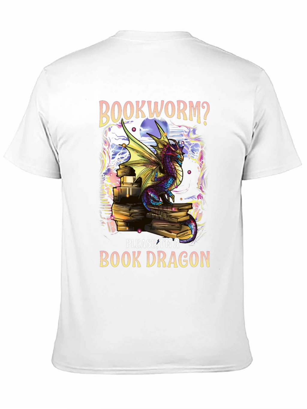 Book Dragon T-Shirt - Literary Fantasy Apparel