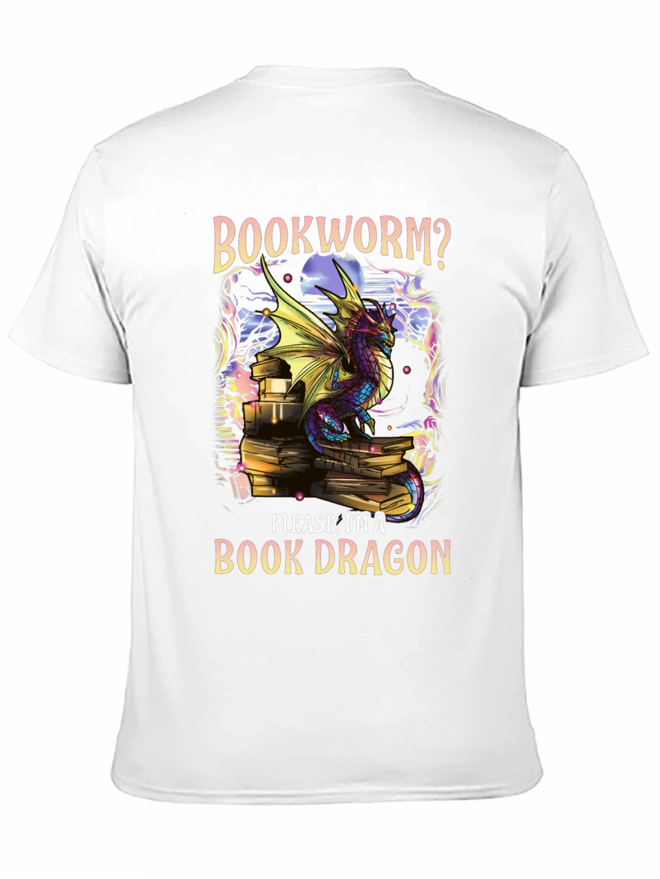 Book Dragon T-Shirt - Literary Fantasy Apparel