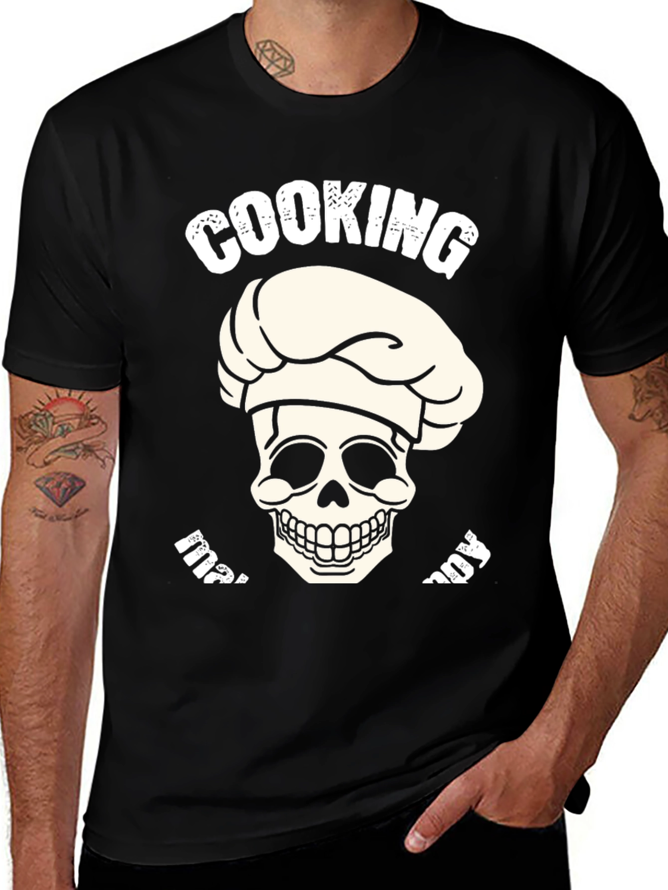 Cooking Til I Die Black T-Shirt