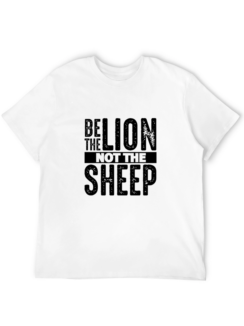 Be The Lion Graphic Tee - Black Cotton T-Shirt