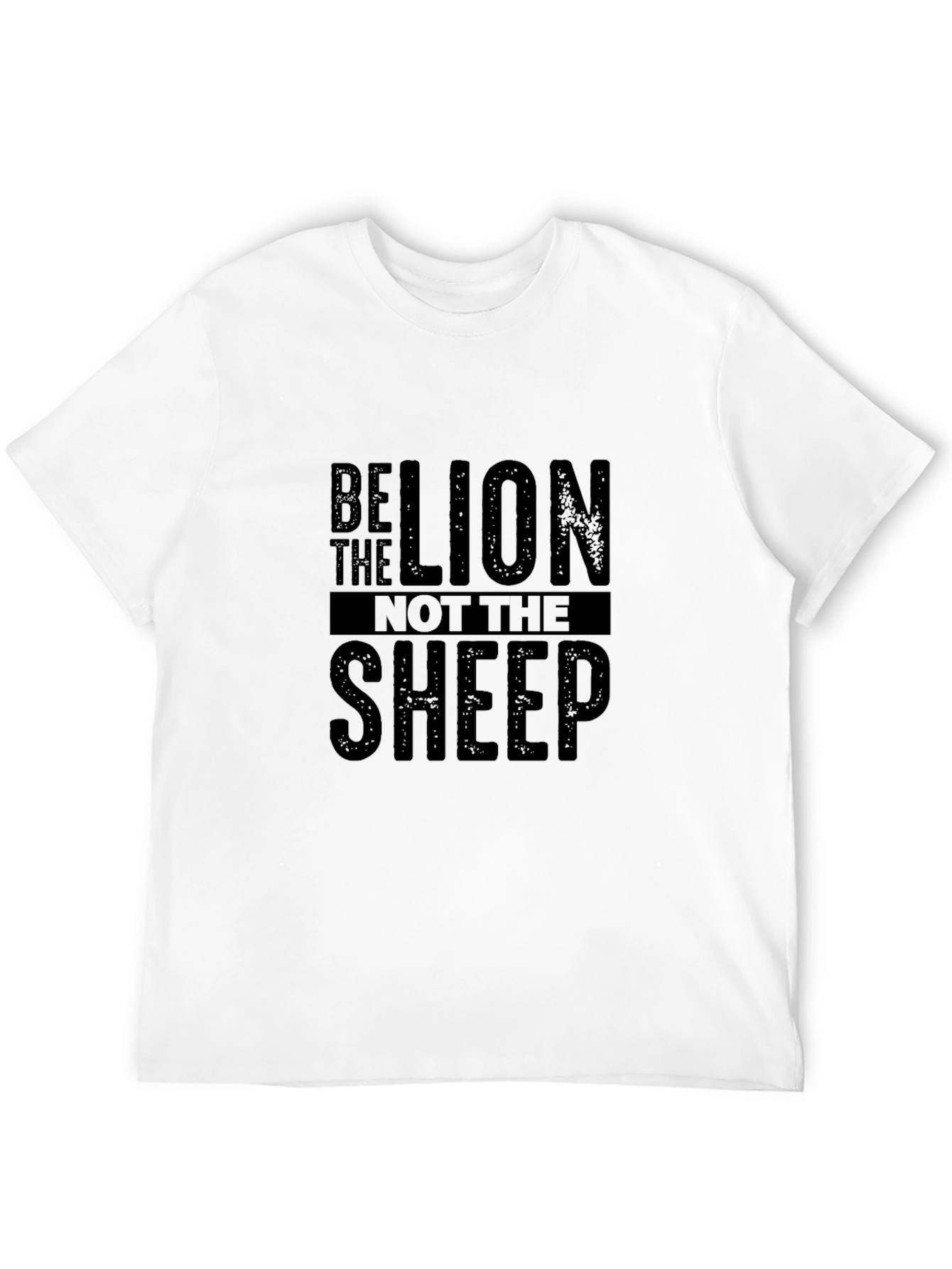 Be The Lion Graphic Tee - Black Cotton T-Shirt
