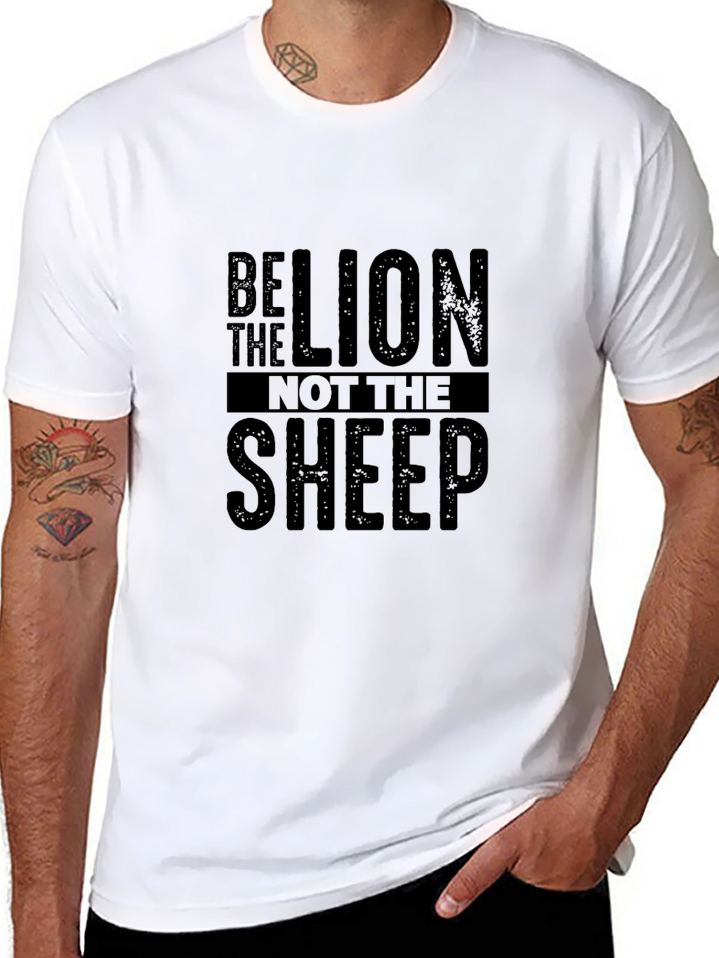 Be The Lion Graphic Tee - Black Cotton T-Shirt