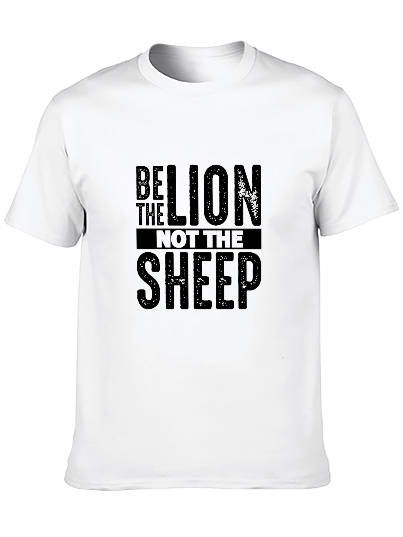 Be The Lion Graphic Tee - Black Cotton T-Shirt