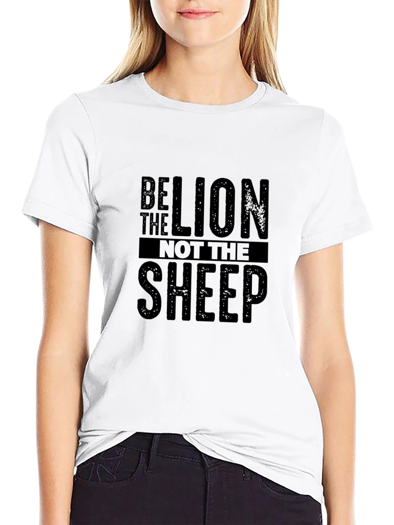 Be The Lion Graphic Tee - Black Cotton T-Shirt
