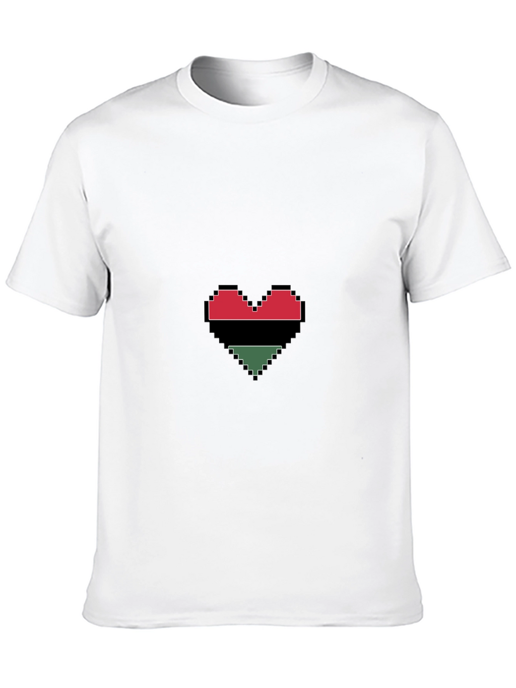 Pixel Heart Graphic Tee - Black Cotton Blend