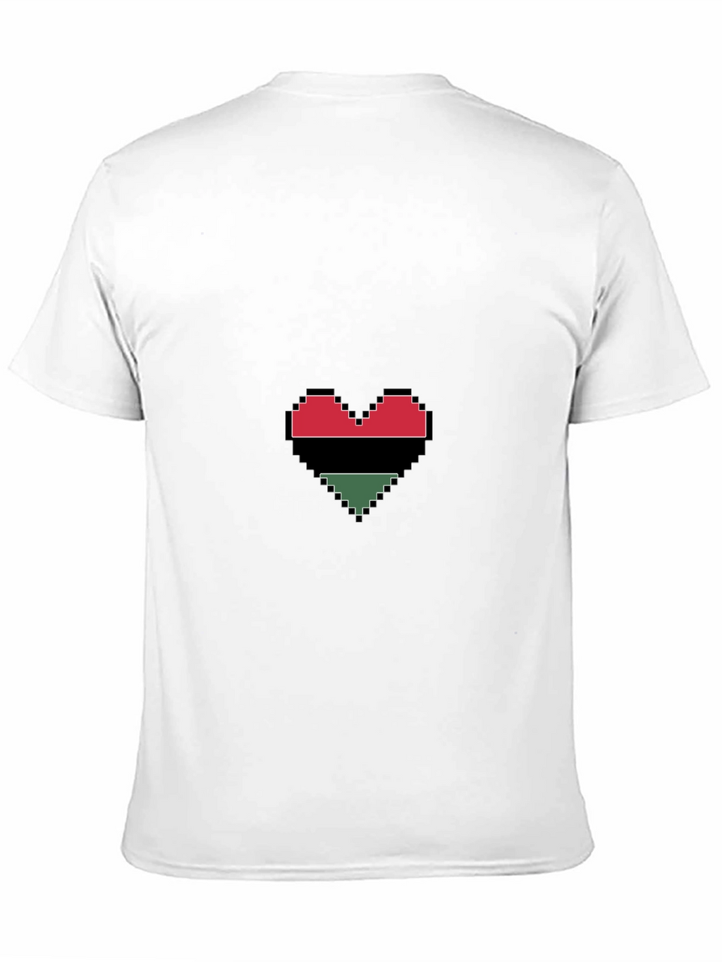 Pixel Heart Graphic Tee - Black Cotton Blend
