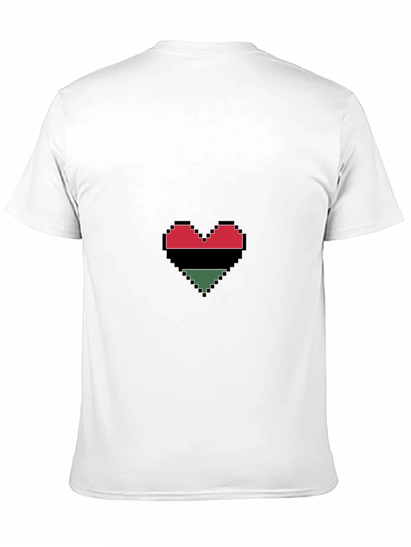 Pixel Heart Graphic Tee - Black Cotton Blend