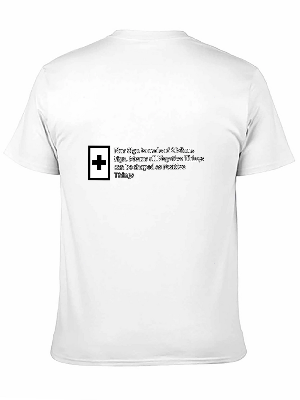 Plus Sign Positive Things Black T-Shirt