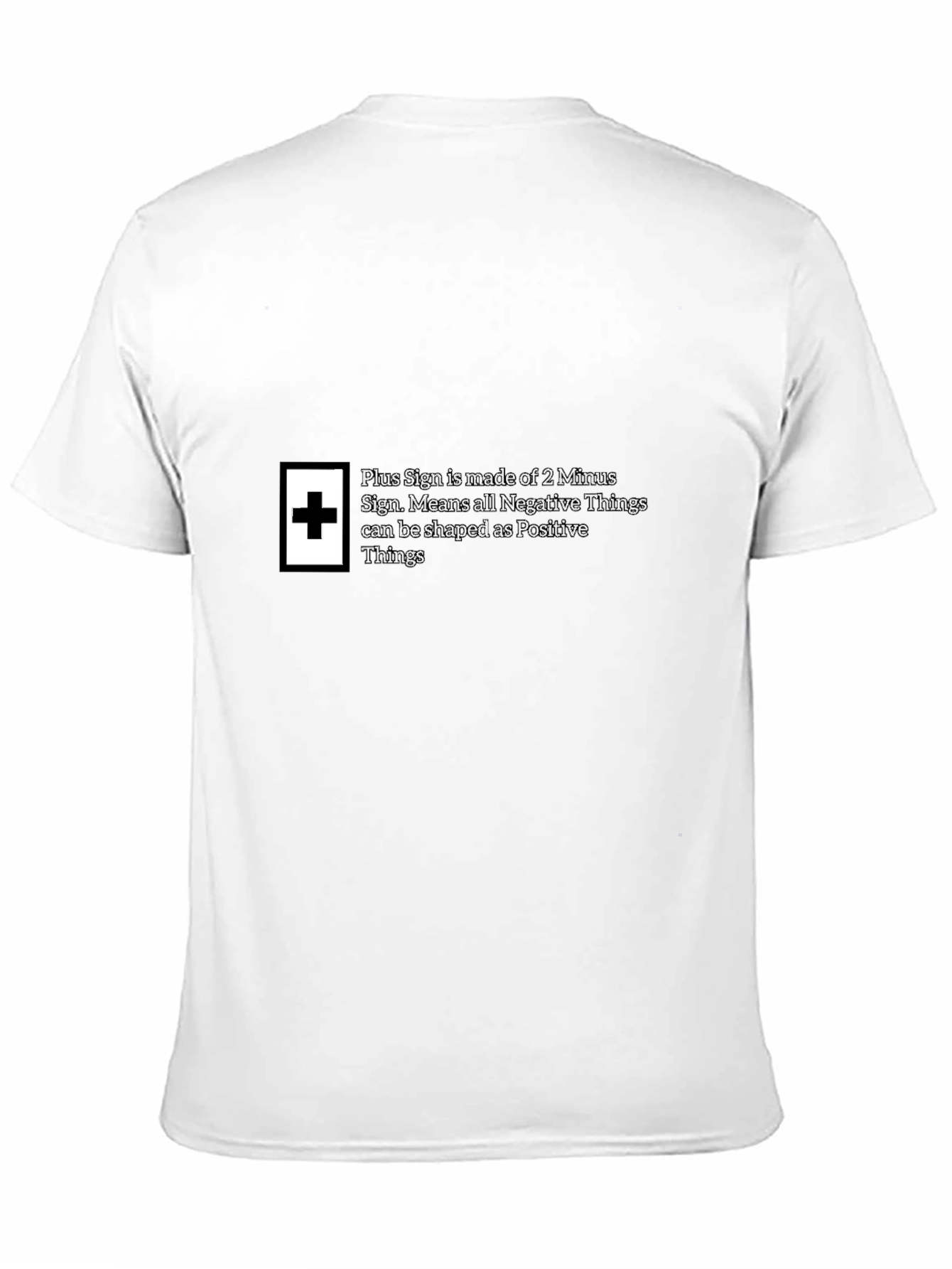 Plus Sign Positive Things Black T-Shirt