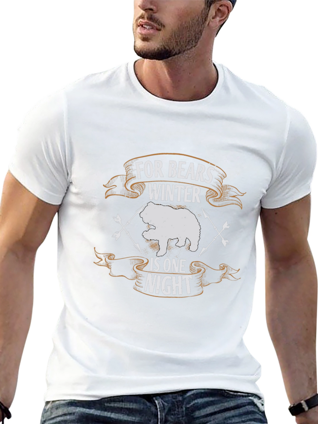 Bear Winter One Night Black T-Shirt