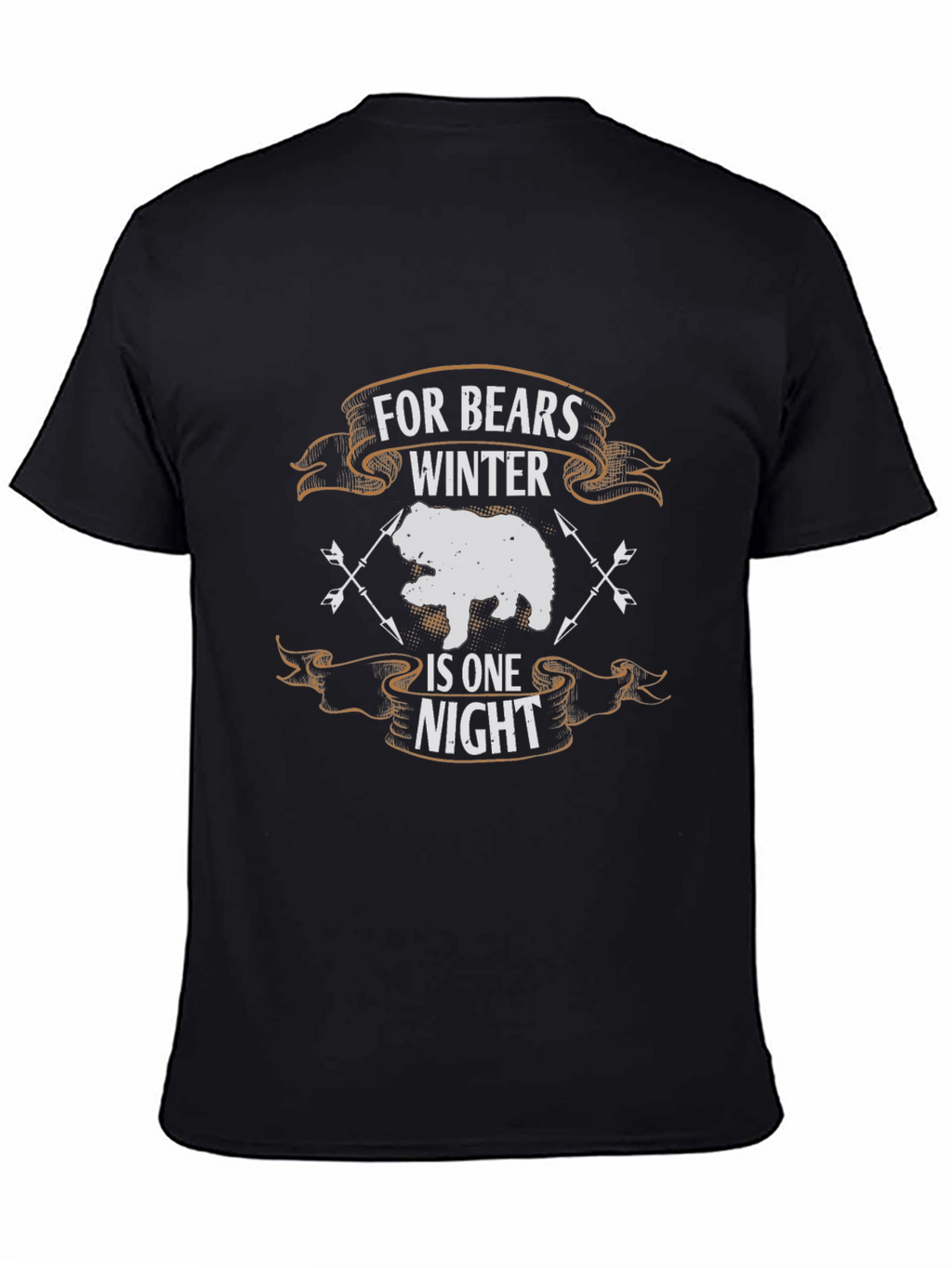 Bear Winter One Night Black T-Shirt