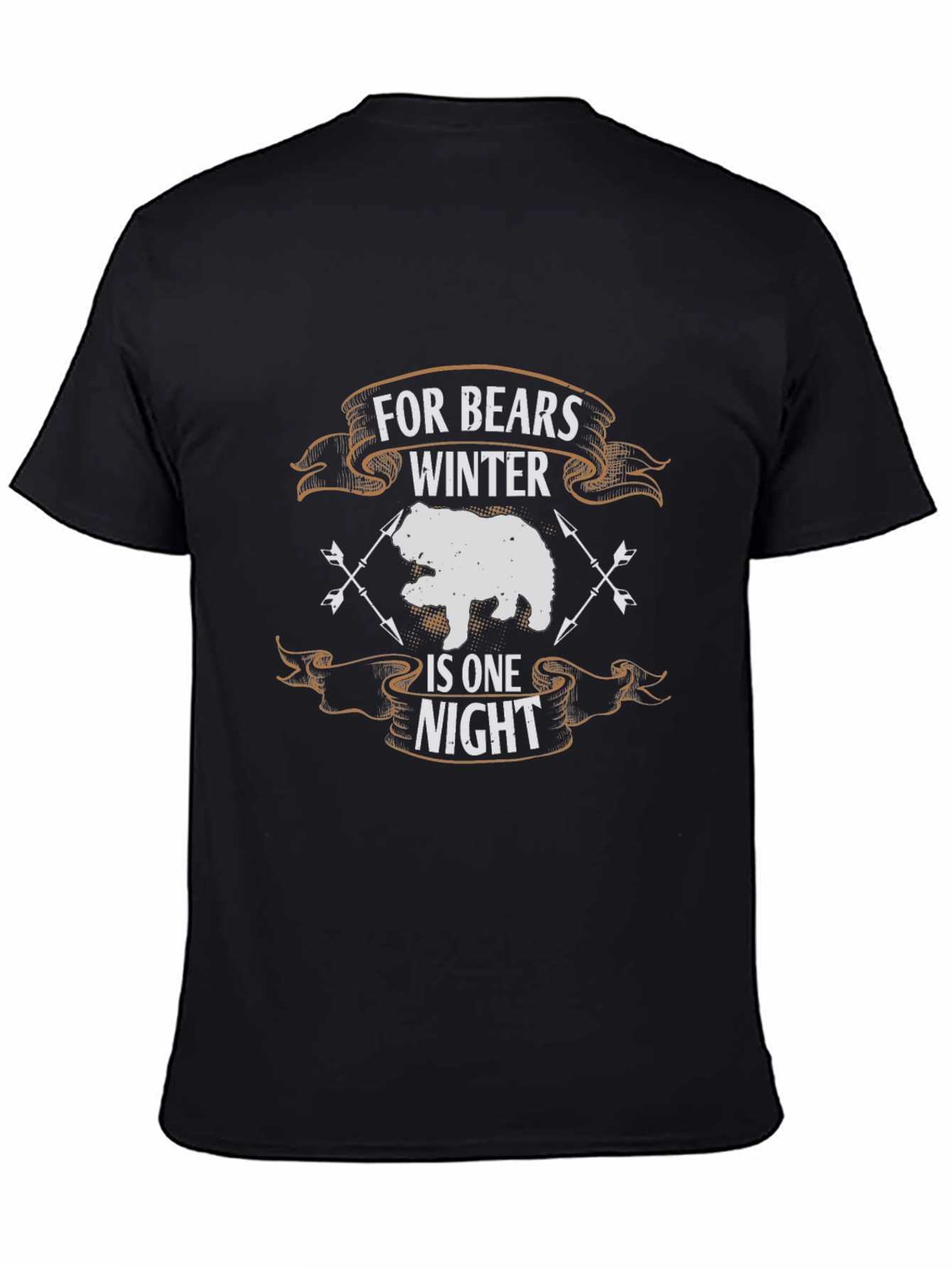 Bear Winter One Night Black T-Shirt