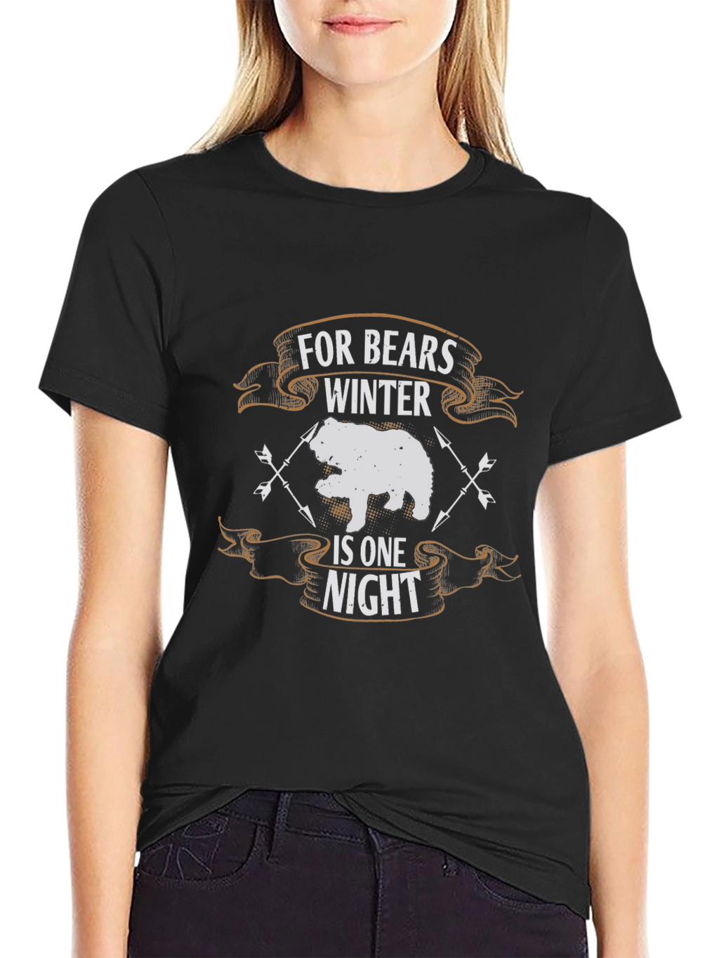 Bear Winter One Night Black T-Shirt