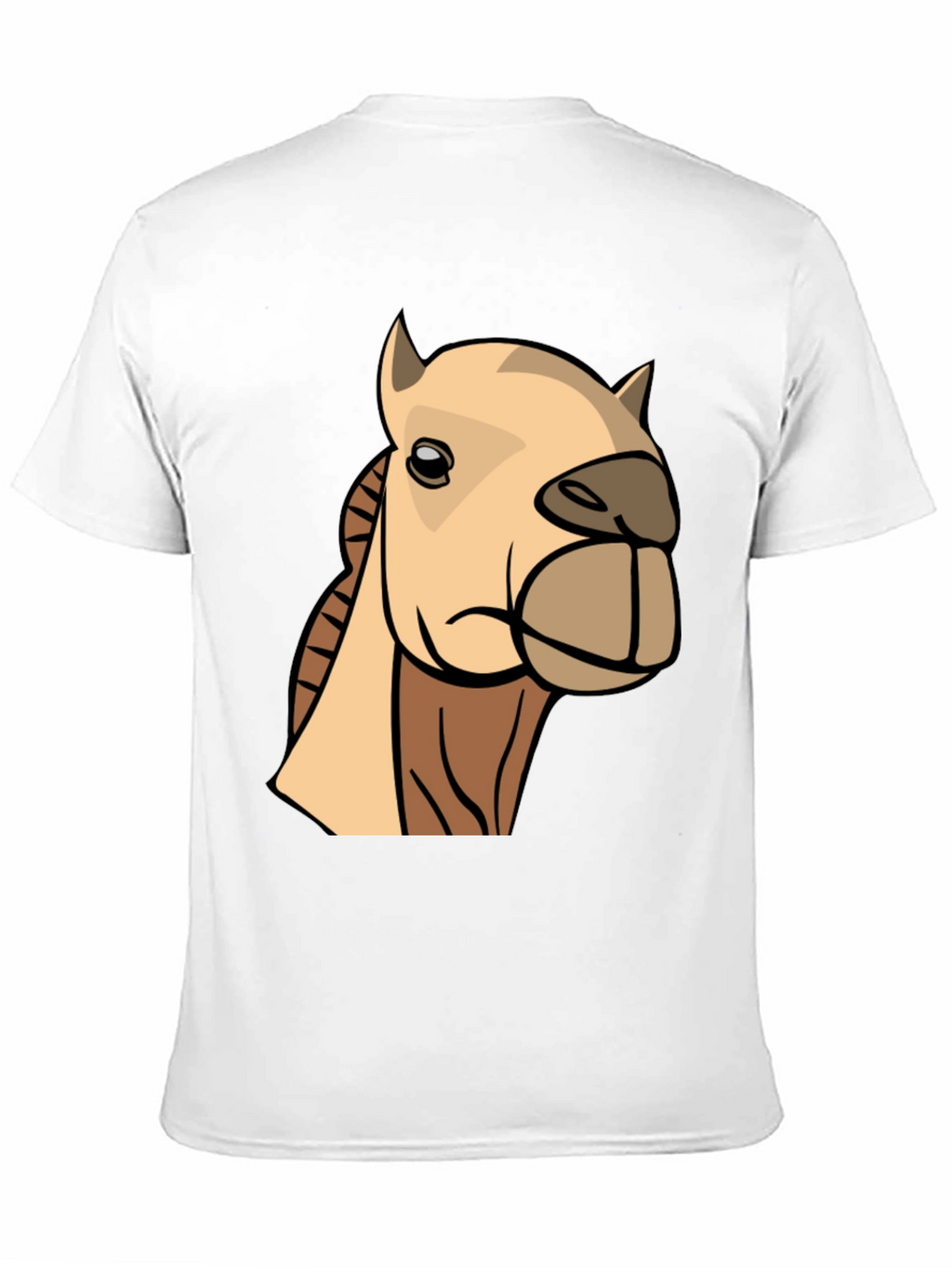 Camel Cartoon Graphic T-Shirt - Black Cotton Tee