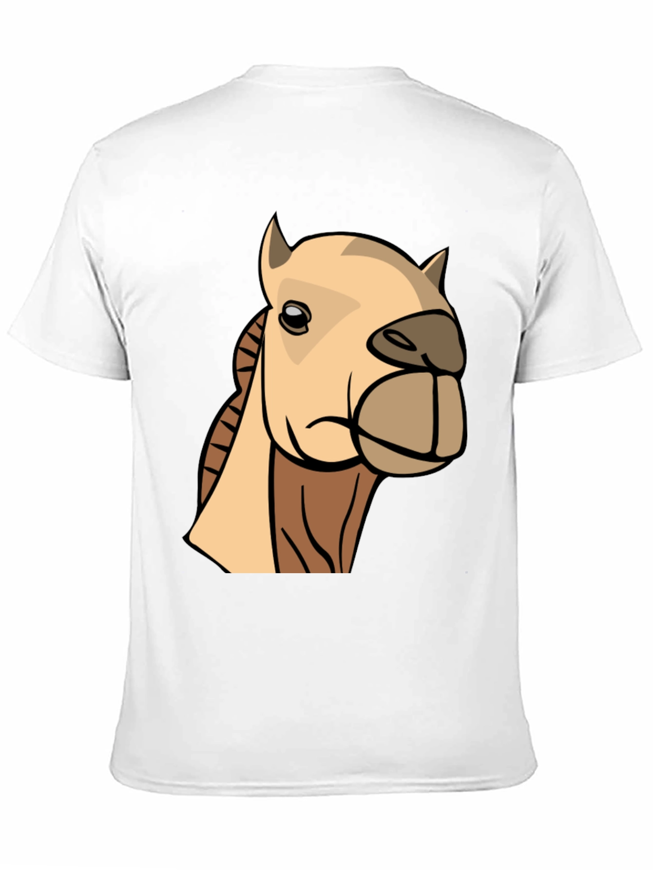 Camel Cartoon Graphic T-Shirt - Black Cotton Tee