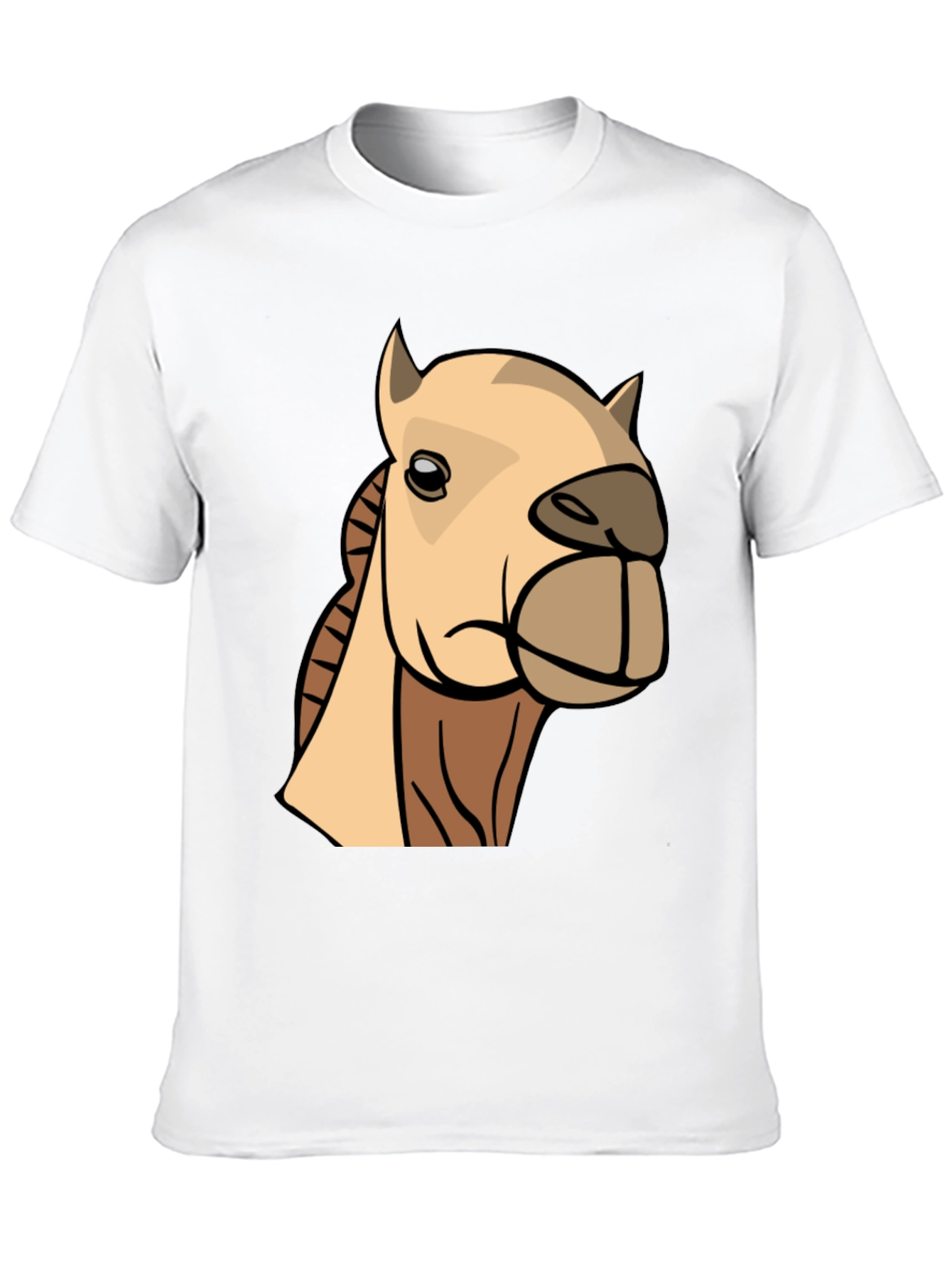Camel Cartoon Graphic T-Shirt - Black Cotton Tee