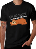 Energy Efficient Sloth Graphic T-Shirt