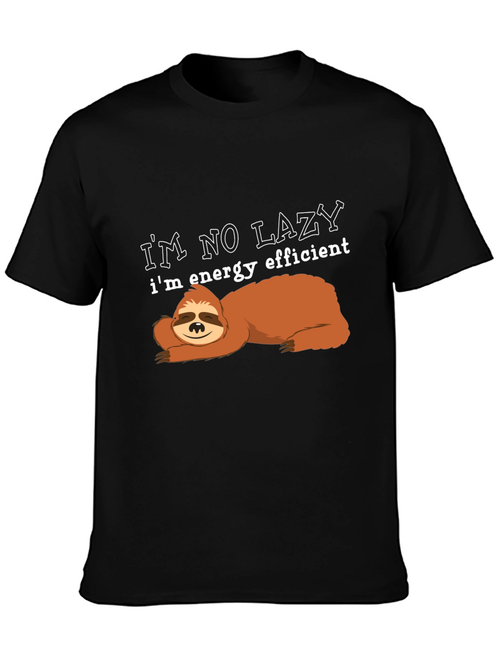 Energy Efficient Sloth Graphic T-Shirt