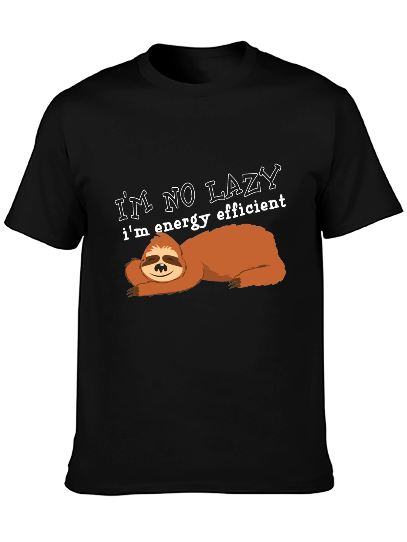 Energy Efficient Sloth Graphic T-Shirt