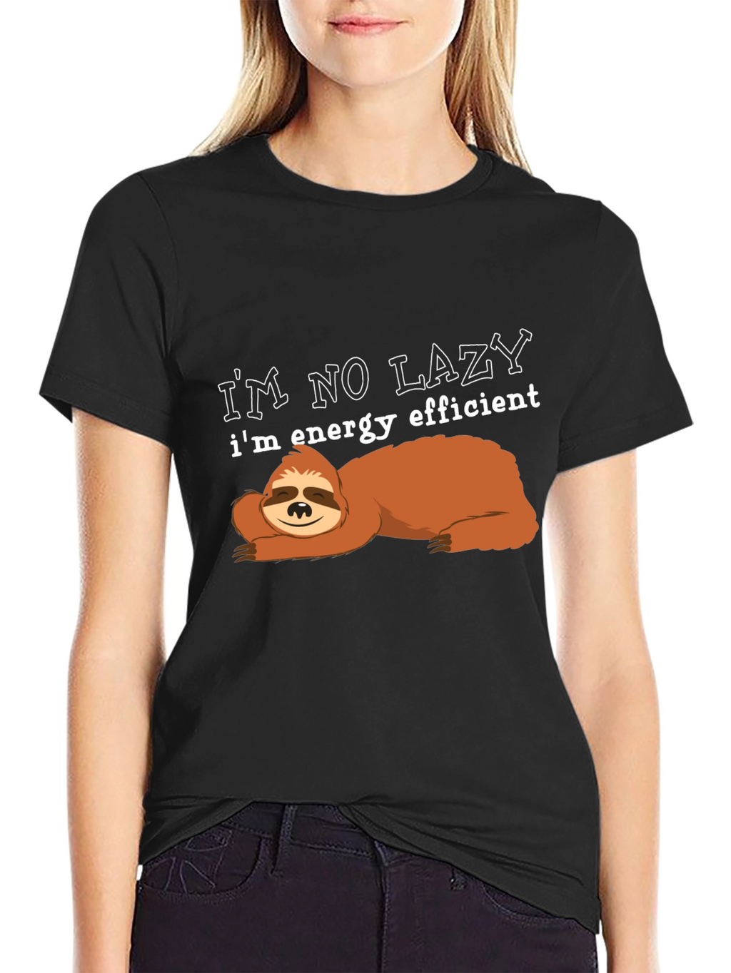 Energy Efficient Sloth Graphic T-Shirt