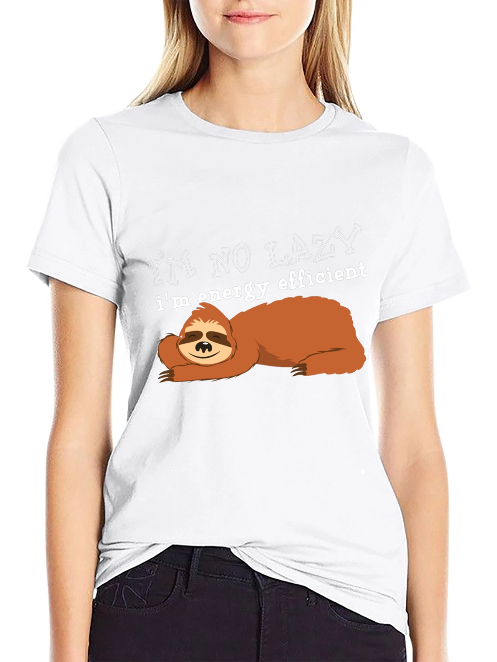 Energy Efficient Sloth Graphic T-Shirt